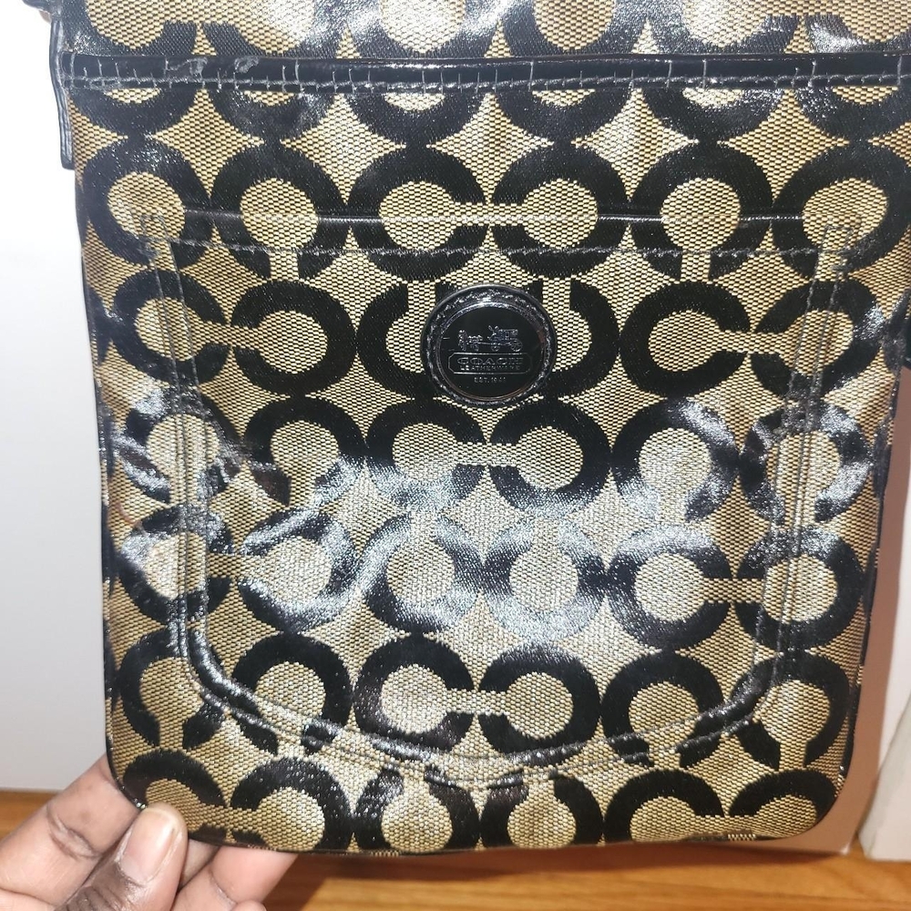 Black and Gold Patterned Women's Bag